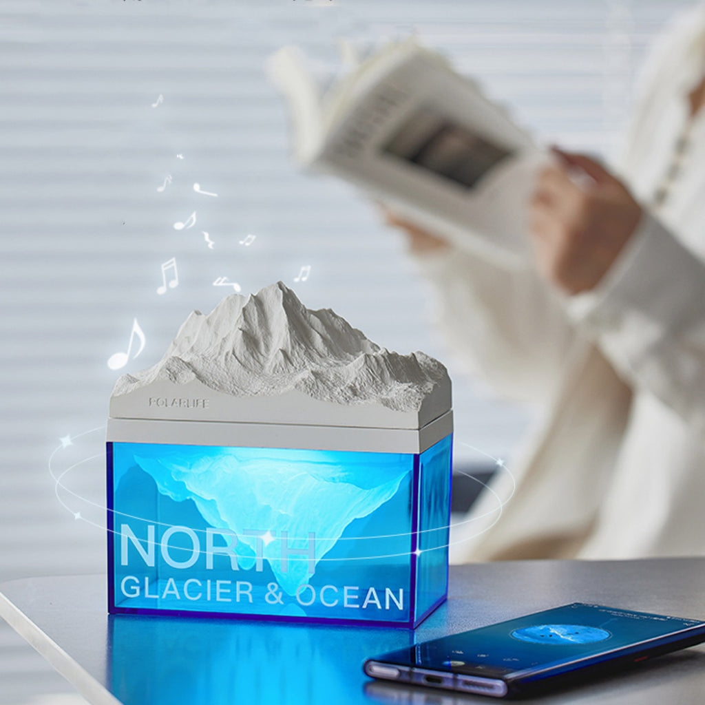 Polar Glacier Bluetooth Speaker Mini Wireless Speaker with High-Quality Sound and Night Light