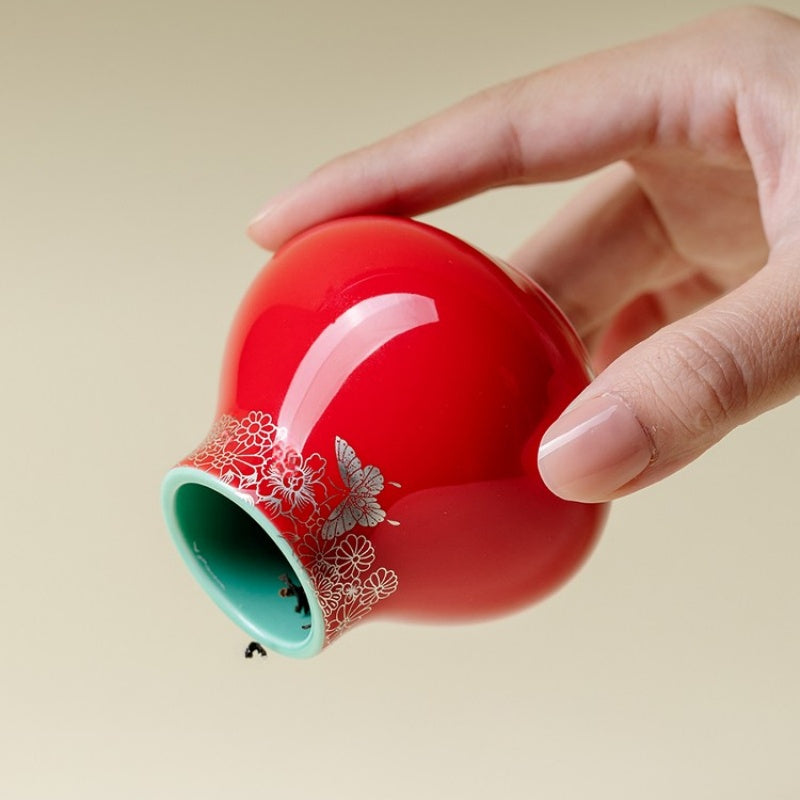 Elegant Butterfly Ceramic Tea Caddy