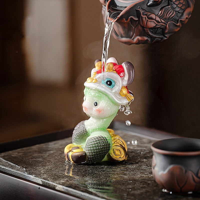 Color-Changing Lion Dance Snake Tea Pet