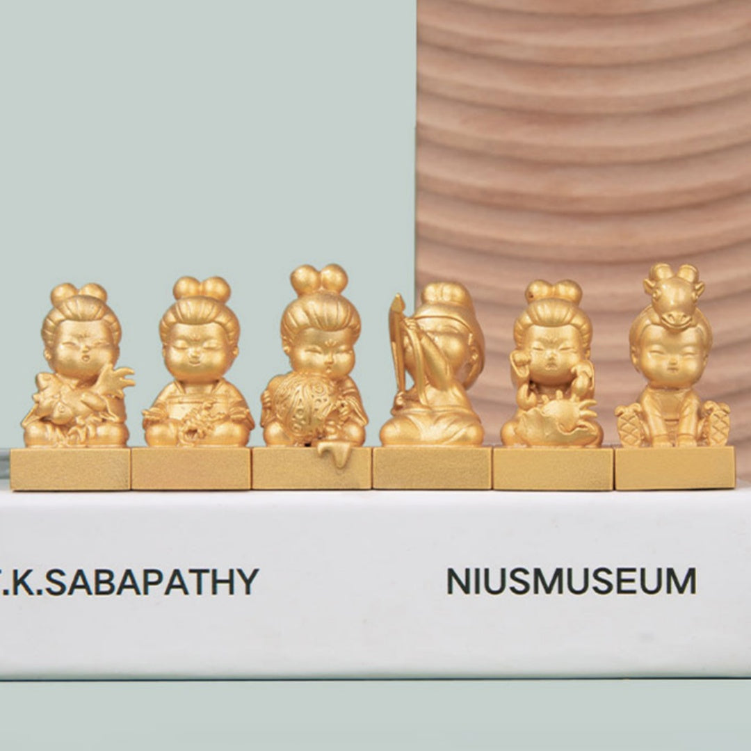 12 Star Signs Collectible Figurine Seals, Customizable Name Engraving, Zodiac-Themed Stamp Set