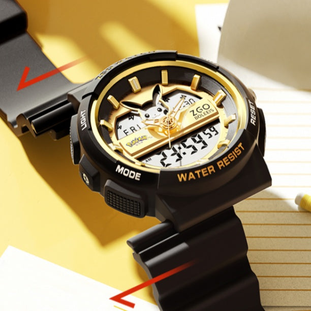 Pokémon Pikachu Fashion Dual-Display Stainless Steel Watch