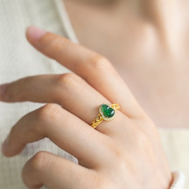 Natural Jadeite High-Ice Pure Ring