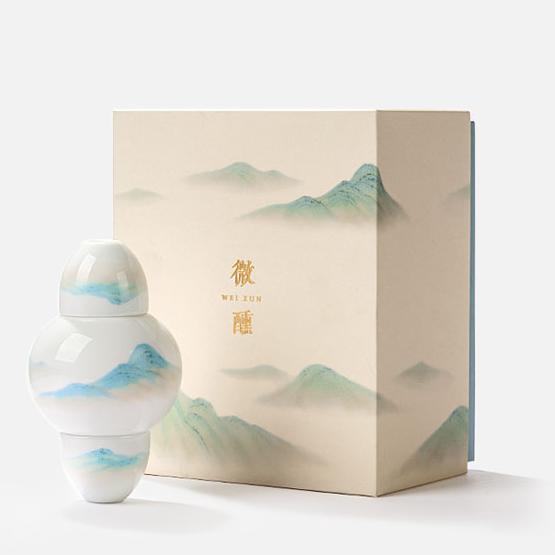 Blue Print Oriental Jingdezhen Liquor Set