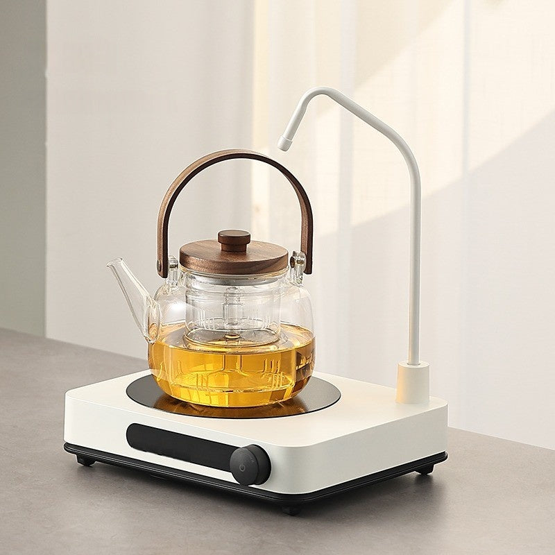 An Automatic Water Filling Electric Tea Stove and Tea Pot Set