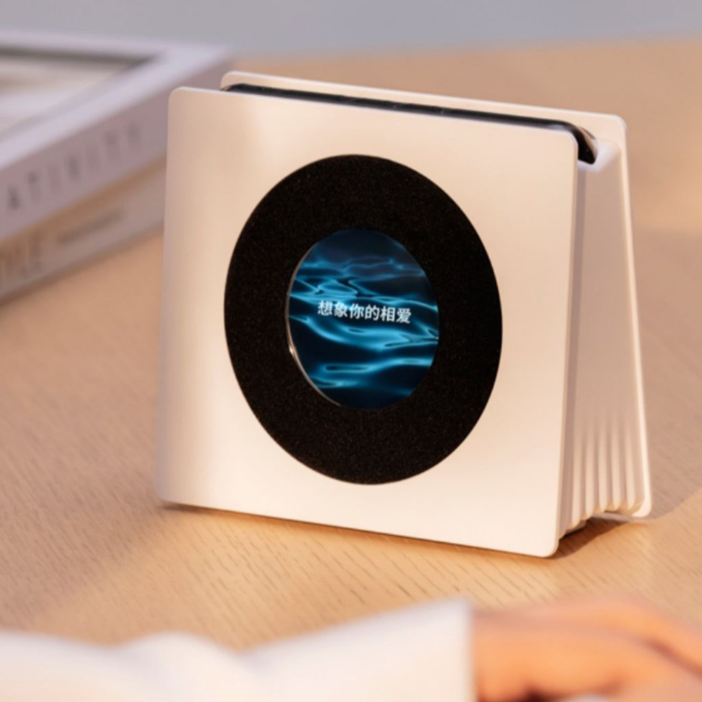 Retro Floating Desktop Lyrics Bluetooth Speaker - Wireless Record Player Speaker