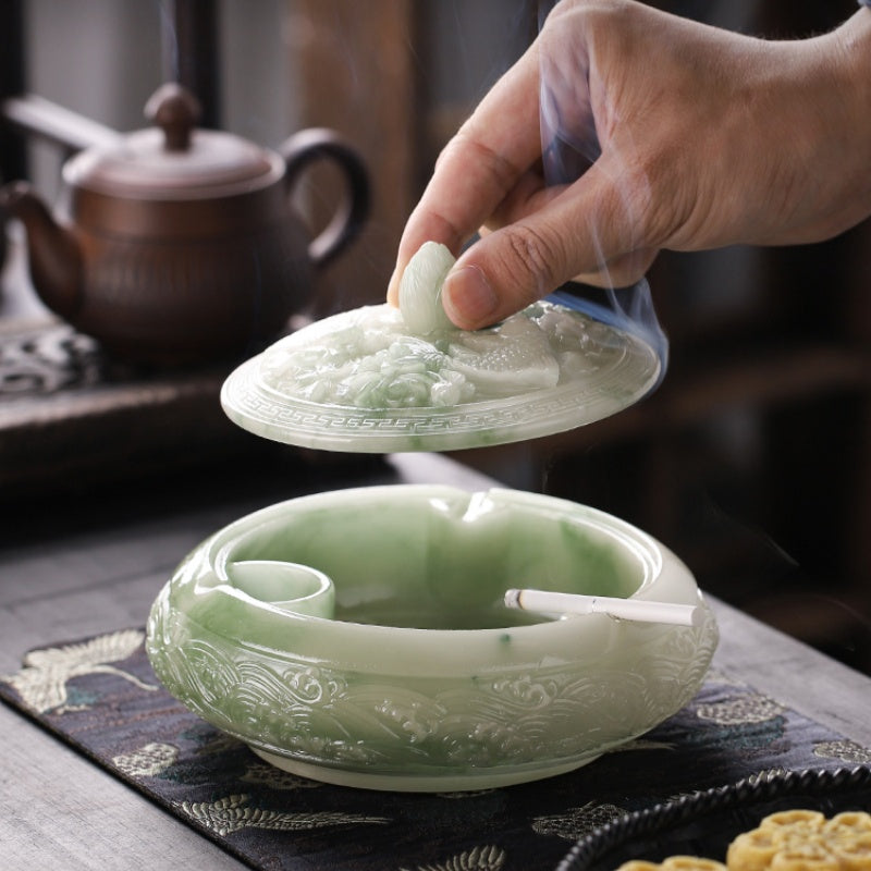 Neo Chinese Style Fish in Abundance Resin Ashtray