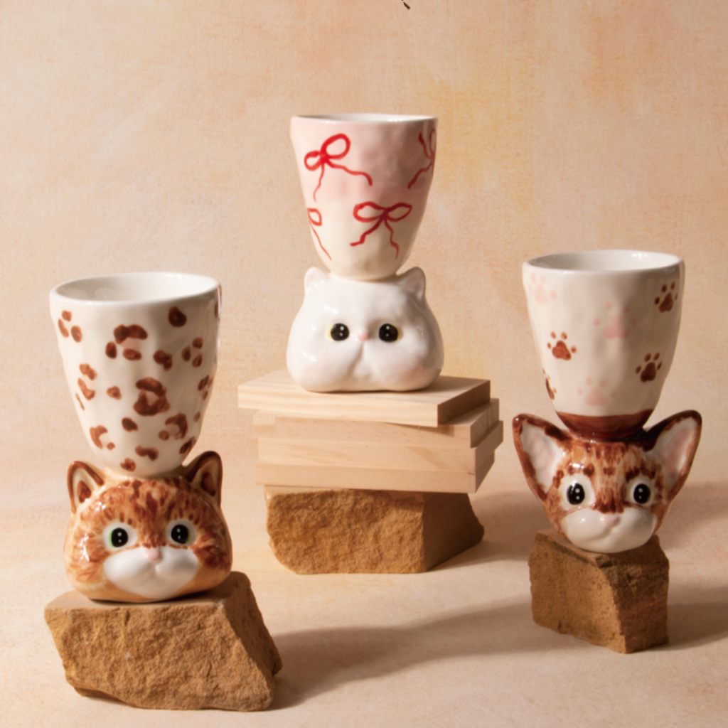 Limited Edition Handmade Cute Dog Ceramic Cup