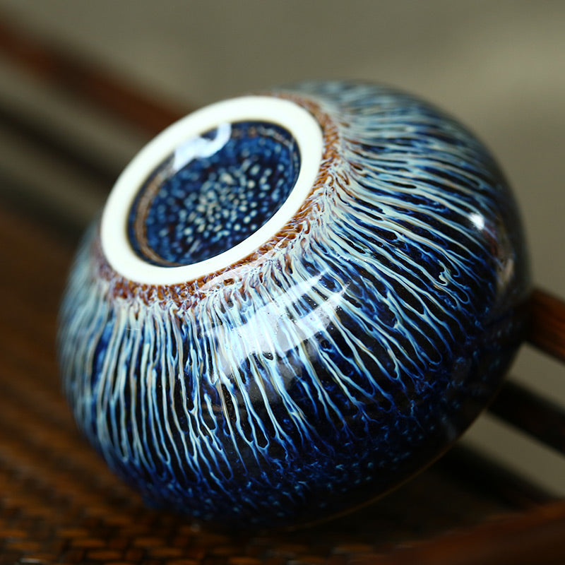 Supreme Cup 55ml- Golden Thread Tianmu (Lotus) Chinese High-End Glazed Tea Cup