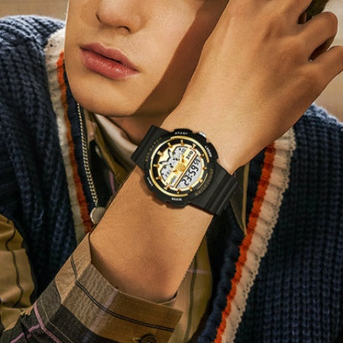 Pokémon Pikachu Fashion Dual-Display Stainless Steel Watch