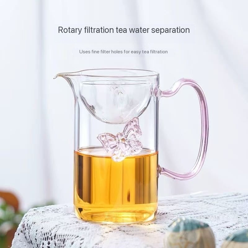 Butterfly Tangerine Tea Ball Cup with Filter