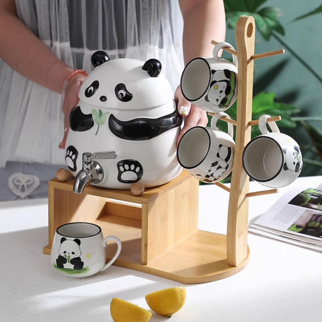 Adorable Ceramic Panda Cup Set