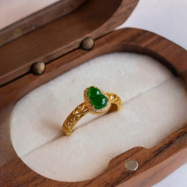 Natural Jadeite High-Ice Pure Ring