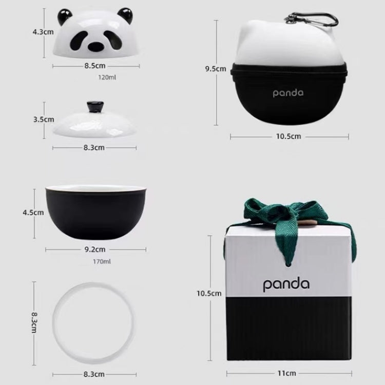 #180 Panda Portable Tea Set Customized Travel Bag