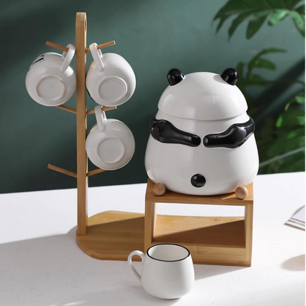 Adorable Ceramic Panda Cup Set