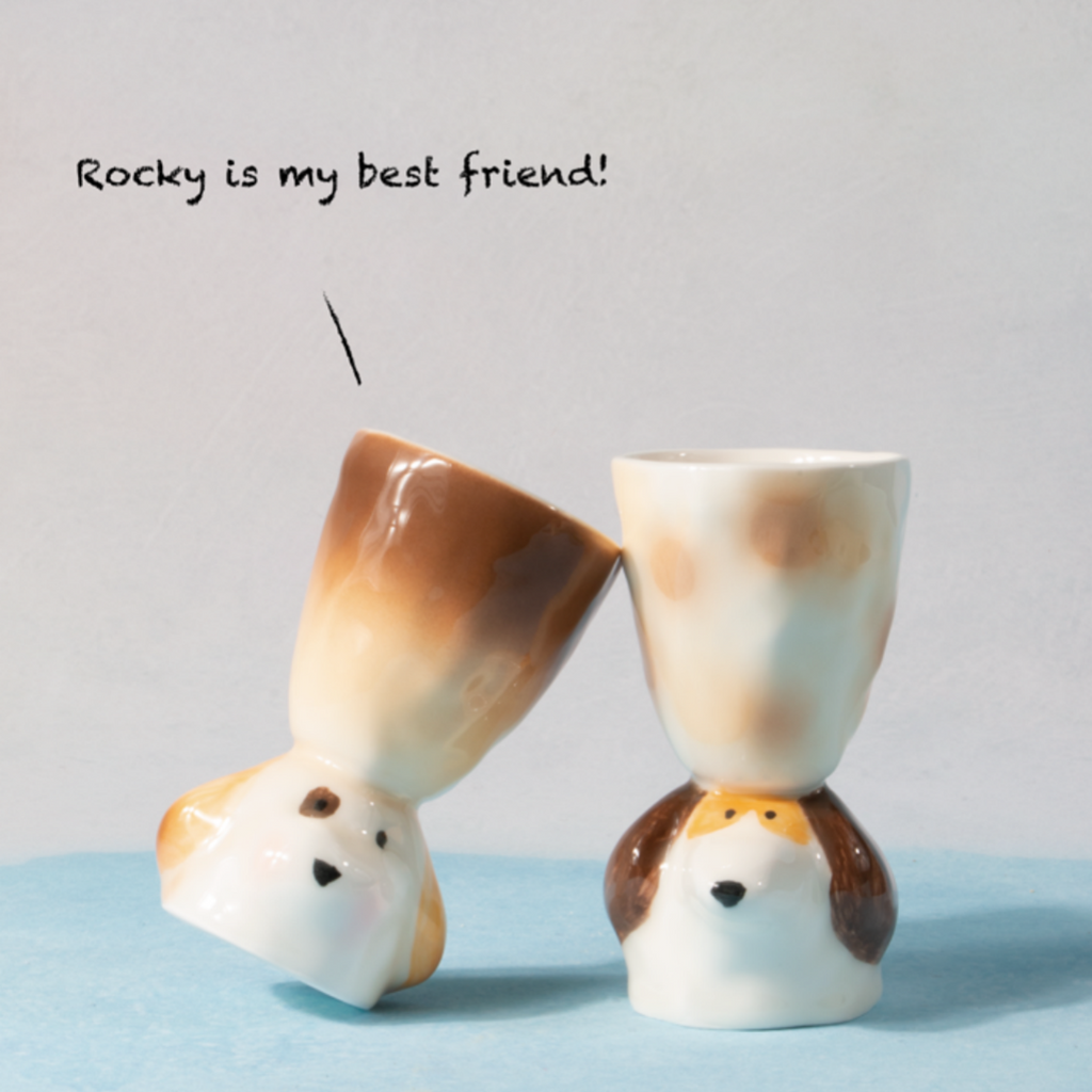 Limited Edition Handmade Cute Dog Ceramic Cup