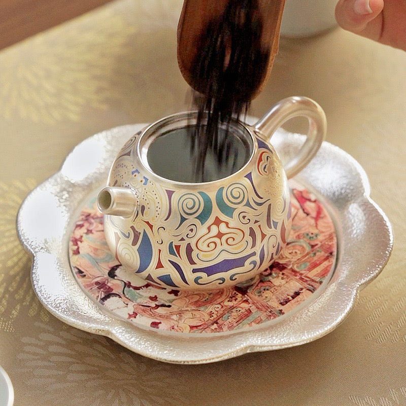 #157 Handmade Silver Tea Set