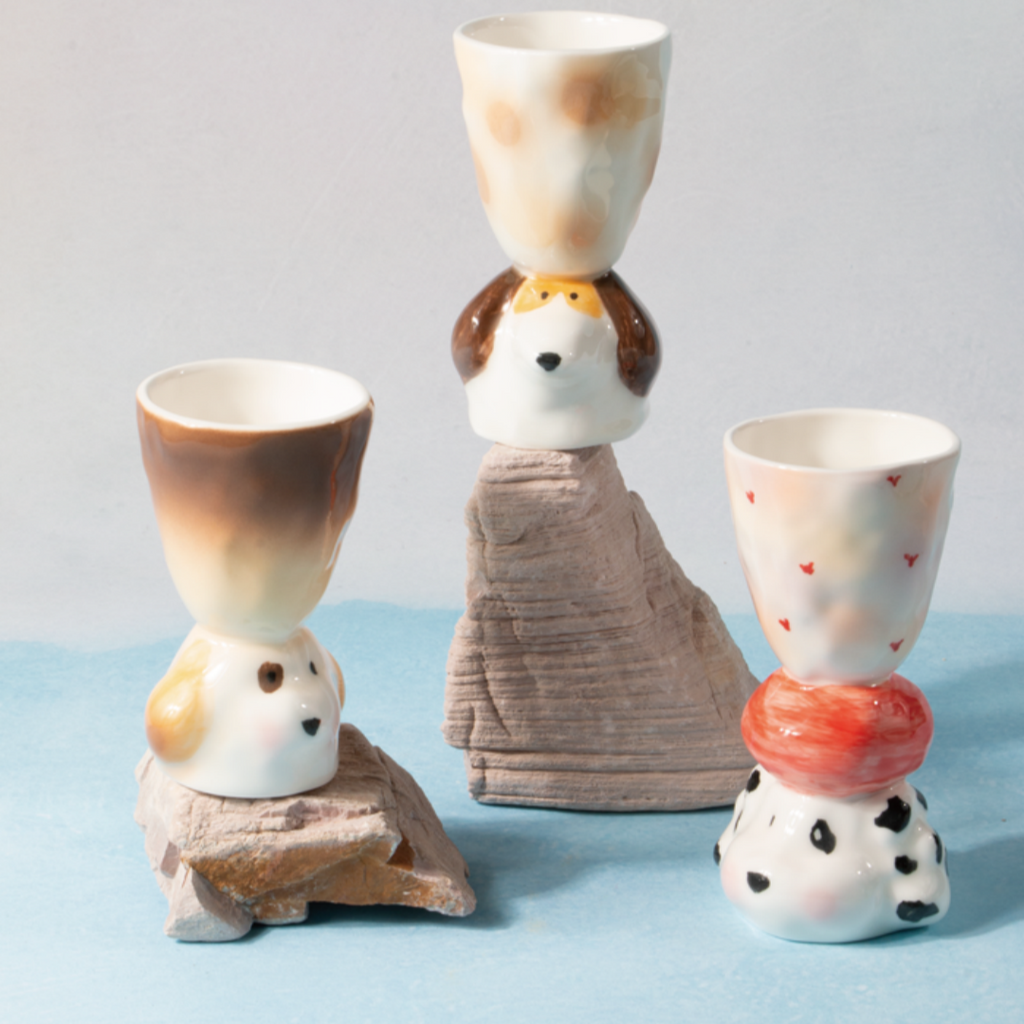 Limited Edition Handmade Cute Dog Ceramic Cup