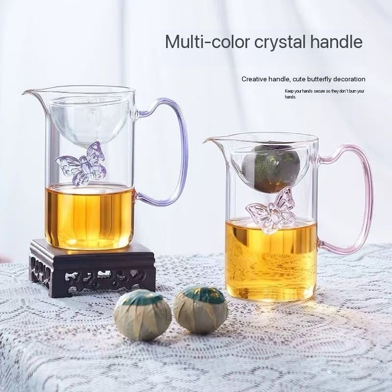 Butterfly Tangerine Tea Ball Cup with Filter