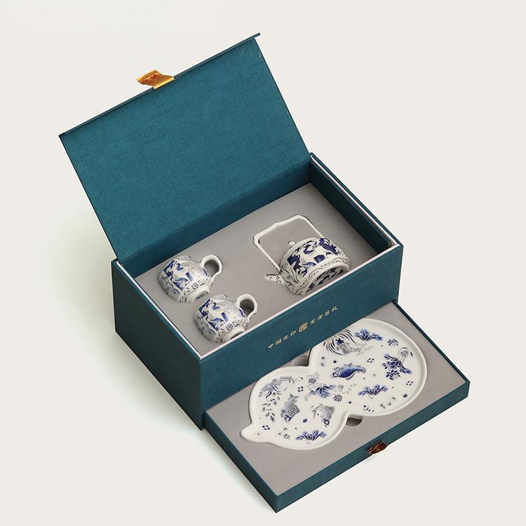 5Pcs Silver Wire Inlay Teapot Set