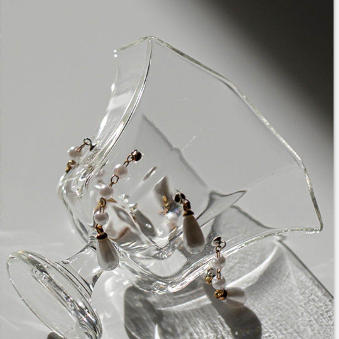 "Mermaid's Tear" Octagonal Glass Tea Cup