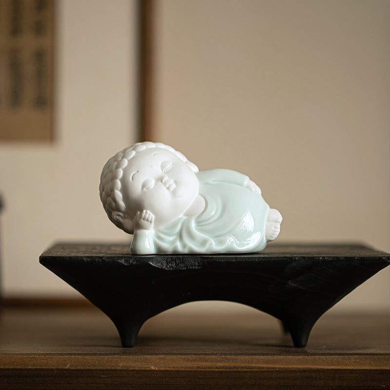 Porcelain Tea Pet Monk Figurine
