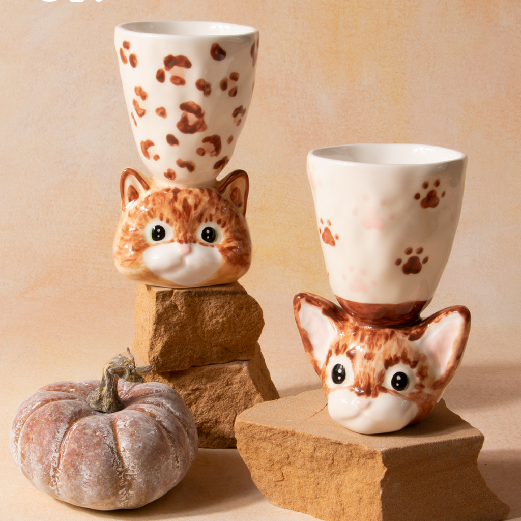 Limited Edition Handmade Cute Dog Ceramic Cup