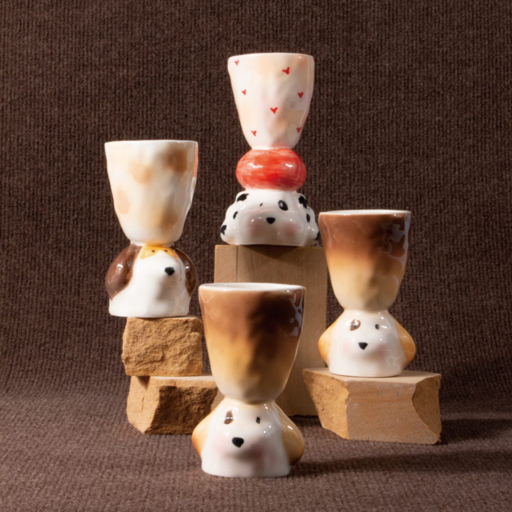 Limited Edition Handmade Cute Dog Ceramic Cup