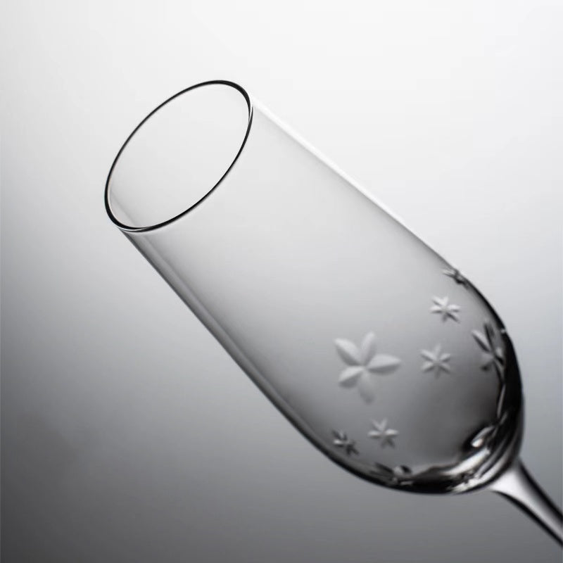 #346 Flower Print Wedding Champagne Cup