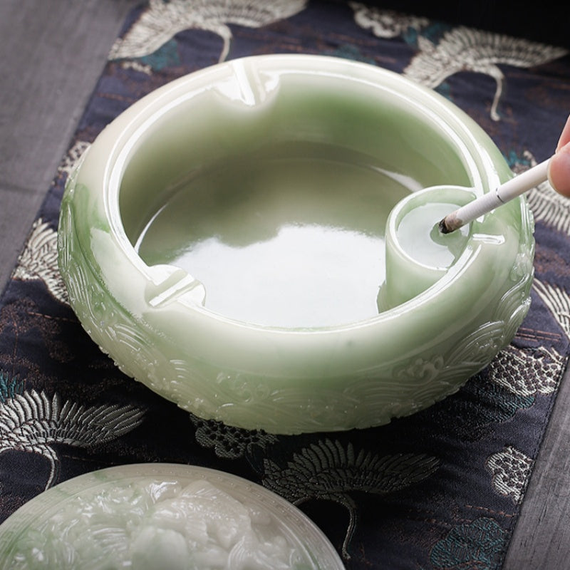 Neo Chinese Style Fish in Abundance Resin Ashtray