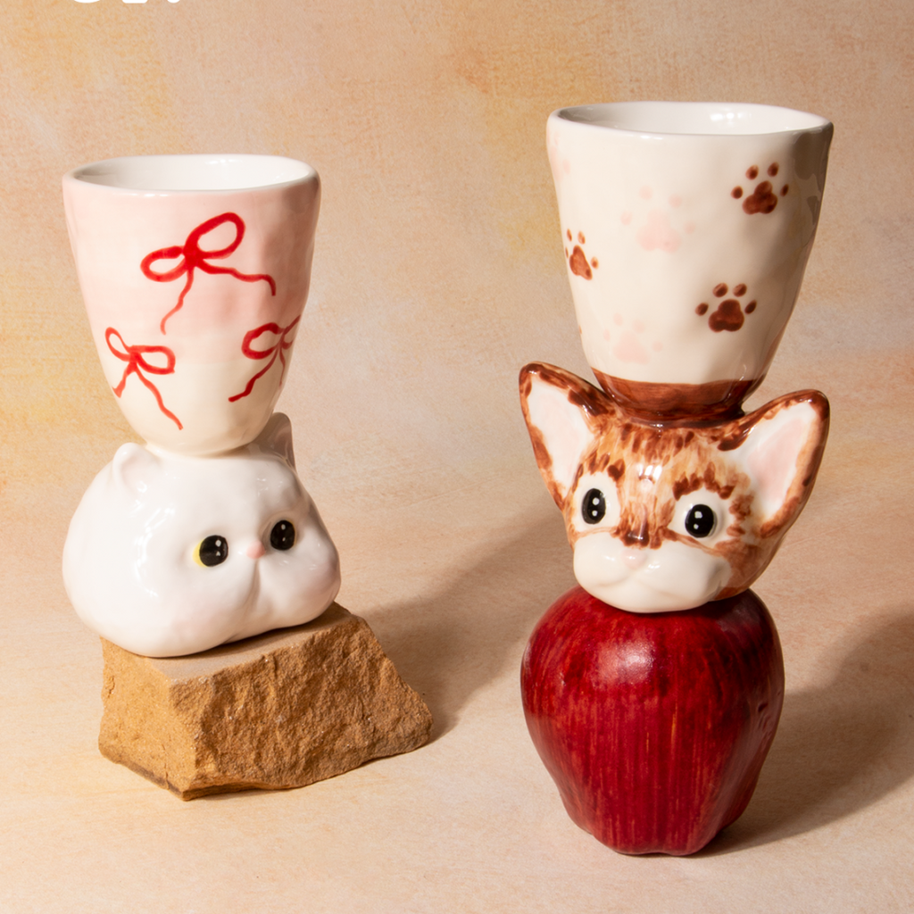 Limited Edition Handmade Cute Dog Ceramic Cup