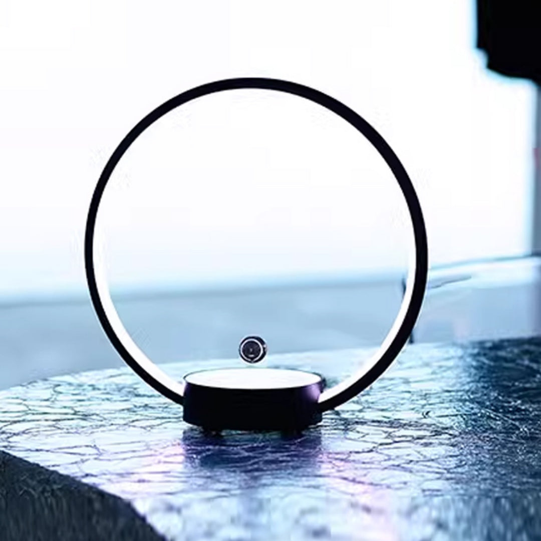 Creative Black Tech Levitating Switch Ring Lamp