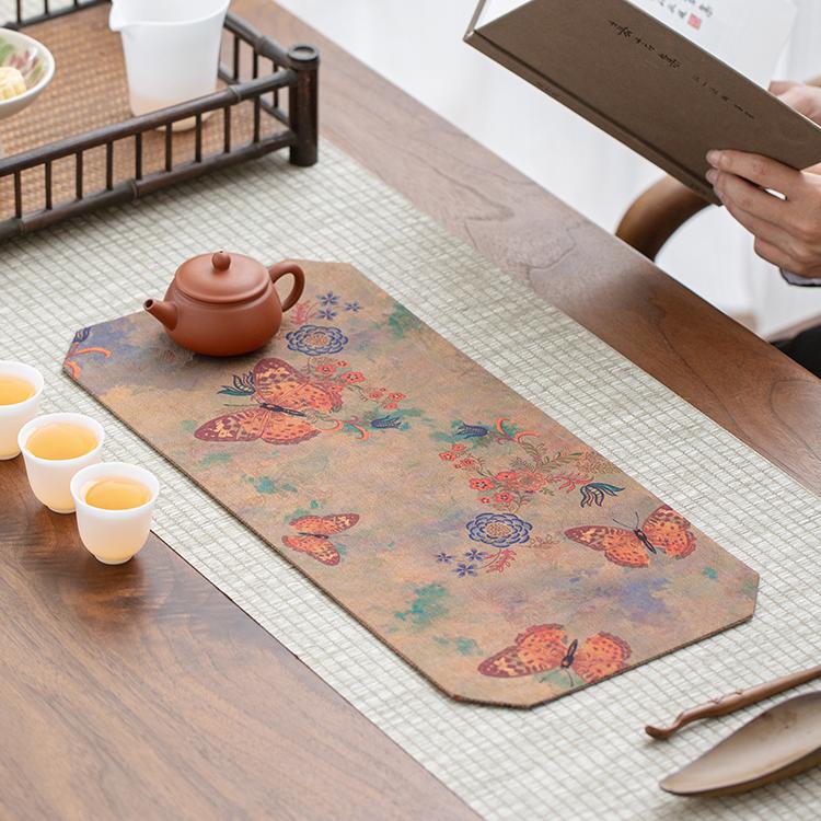 Chinese Brocade Zen-Inspired Tea Mat