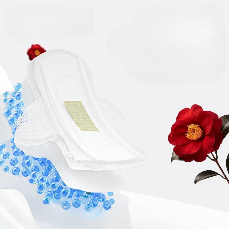 Luxurious Medical Grade White And Red Camellia Sanitary Pads