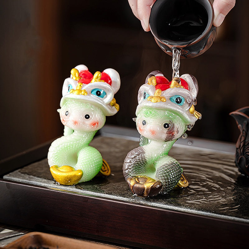 Color-Changing Lion Dance Snake Tea Pet