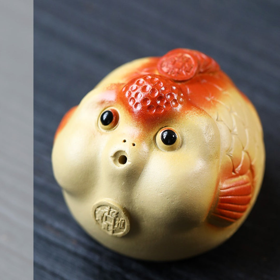 Yixing Zisha Tea Pet Fish Sculpture