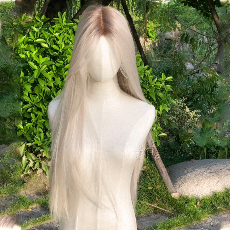 Stunning Ombre Golden Long Straight Lace Front Wig