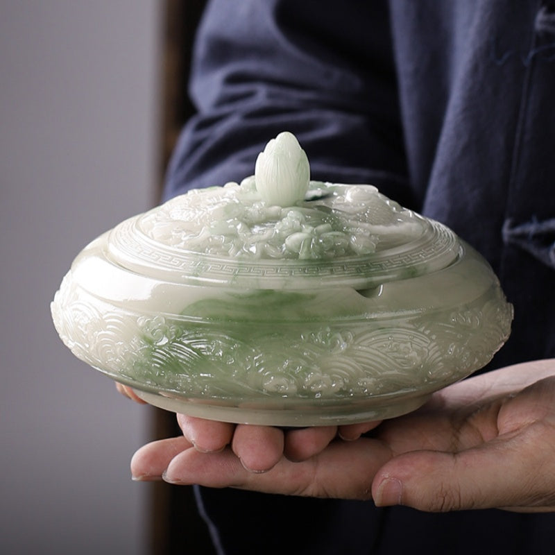 Neo Chinese Style Fish in Abundance Resin Ashtray