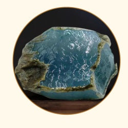 Natural Leaf Shaped Blue Aquamarine Pendant Necklace S925 Sterling Silver with Extendable Chain