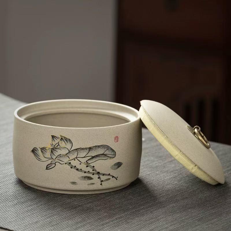 Ceramic tea jar