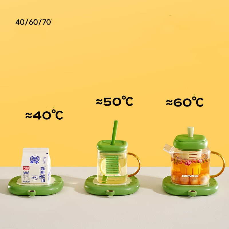 Heating Tea Pot Set with Tea Pot Heating Cup Mat and Sharing Cups