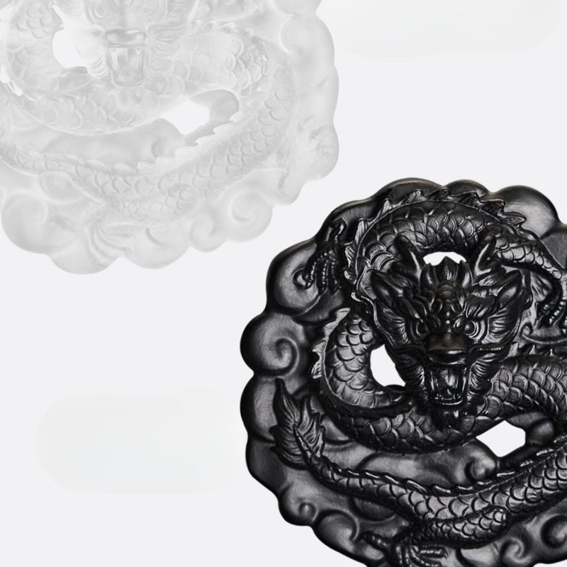 Elegance And Cultural Significance Chenlong Embossed Glass Paper Incense Holder Ornament