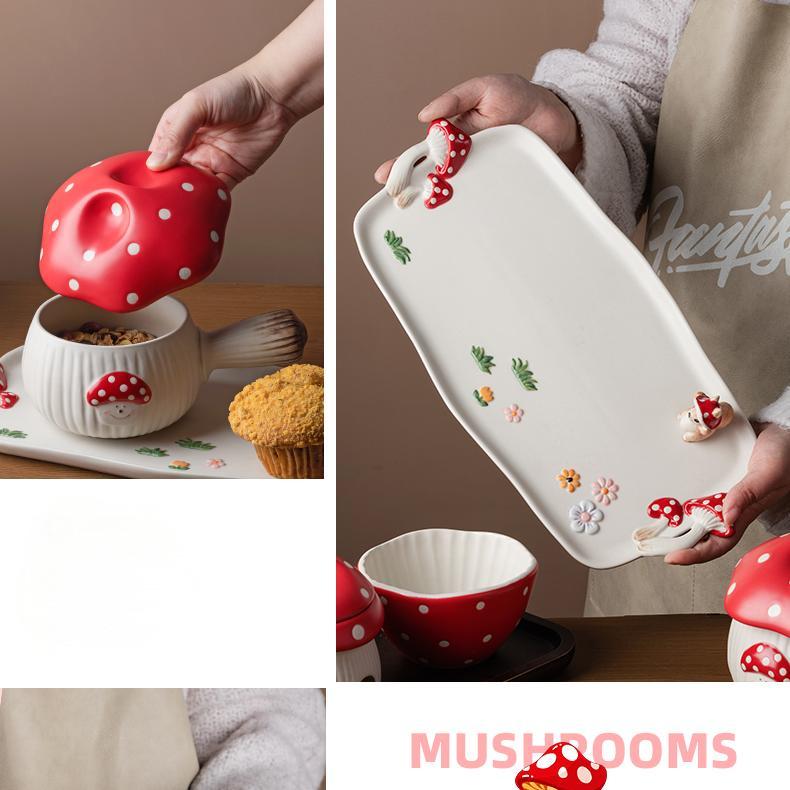 5Pcs Mushroom Bowl Set