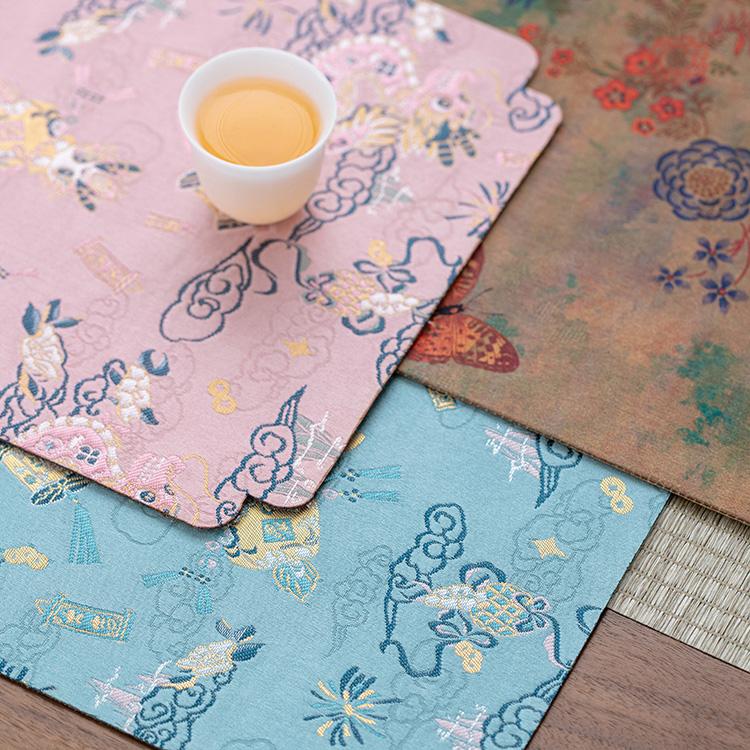 Chinese Brocade Zen-Inspired Tea Mat