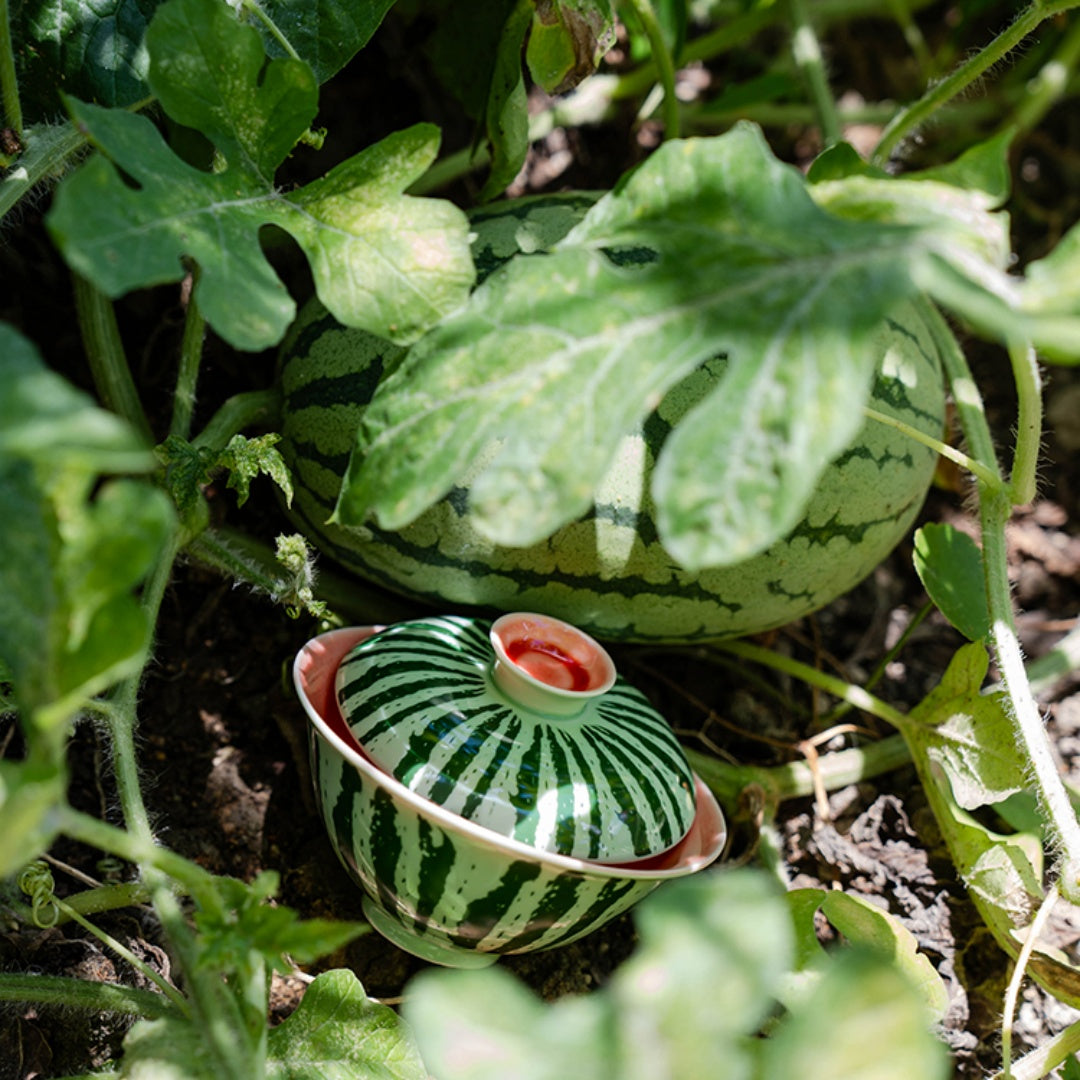 Watermelon Gaiwan Playful Ceramic Gaiwan with Fruit-Inspired Design