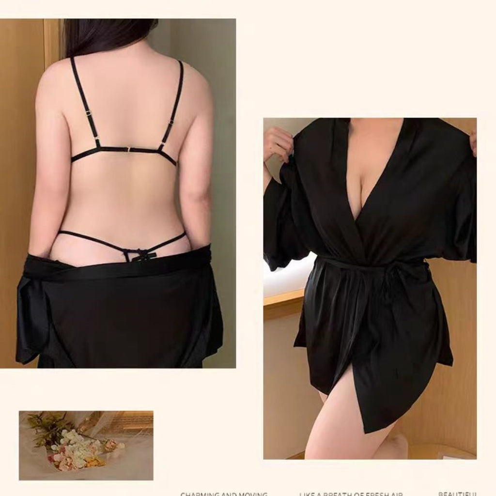 #222 Avidlove Women Lingerie Plus Size Satin Lace Chemise Nightgown Sexy Full Slips Sleepwear