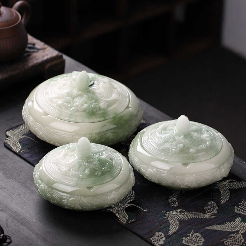 Neo Chinese Style Fish in Abundance Resin Ashtray