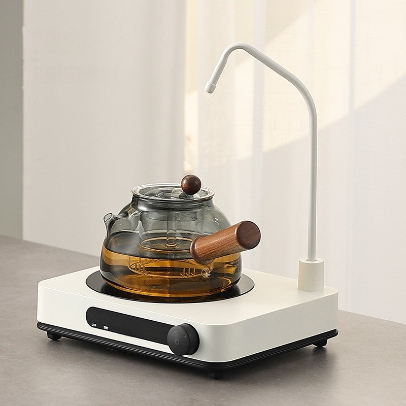 An Automatic Water Filling Electric Tea Stove and Tea Pot Set