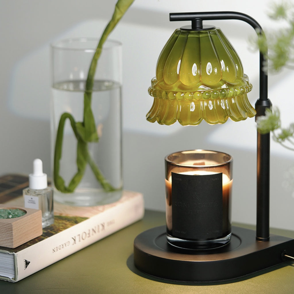 Lily of the Valley Aroma Wax Melter with Adjustable Height Temperature Control, and Timer, Flameless Scented Lamp