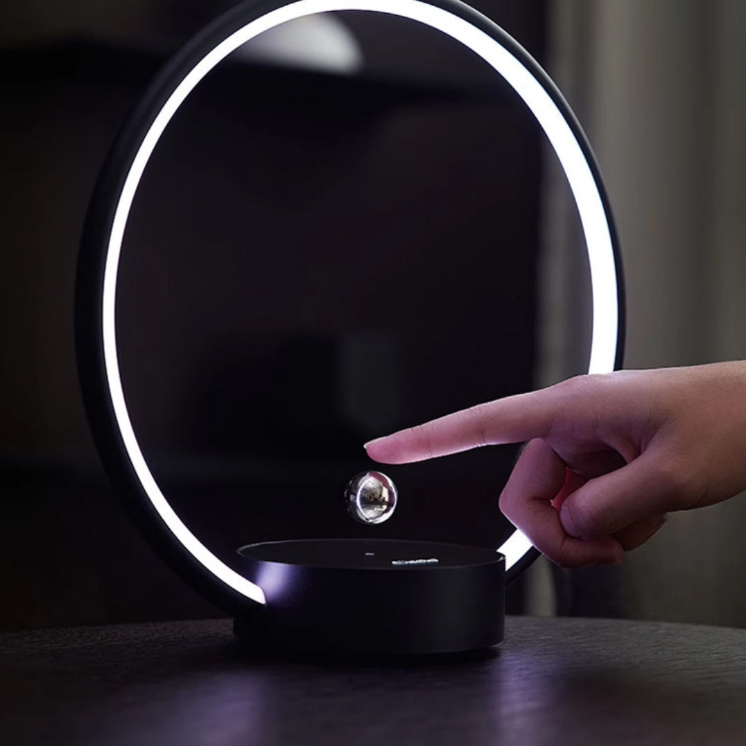 Creative Black Tech Levitating Switch Ring Lamp