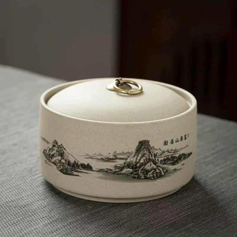 Ceramic tea jar